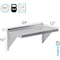 Amgood 12 in. x 24 in. Stainless Steel Wall Shelf With Squared Edge AMG WS-SQ-1224 - alternate 6